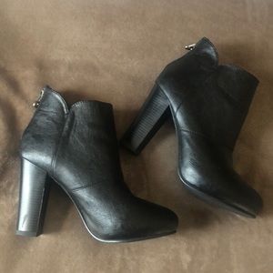 Steve Madden Black Leather Booties